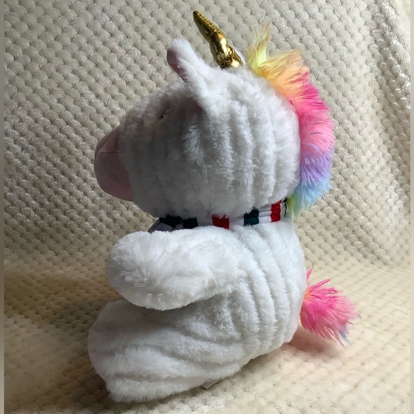 PETSMART Bliss Plush Unicorn Striped Scarf Squeaker Stuffed Animal Pet Toy 🦄 - Picture 7 of 11